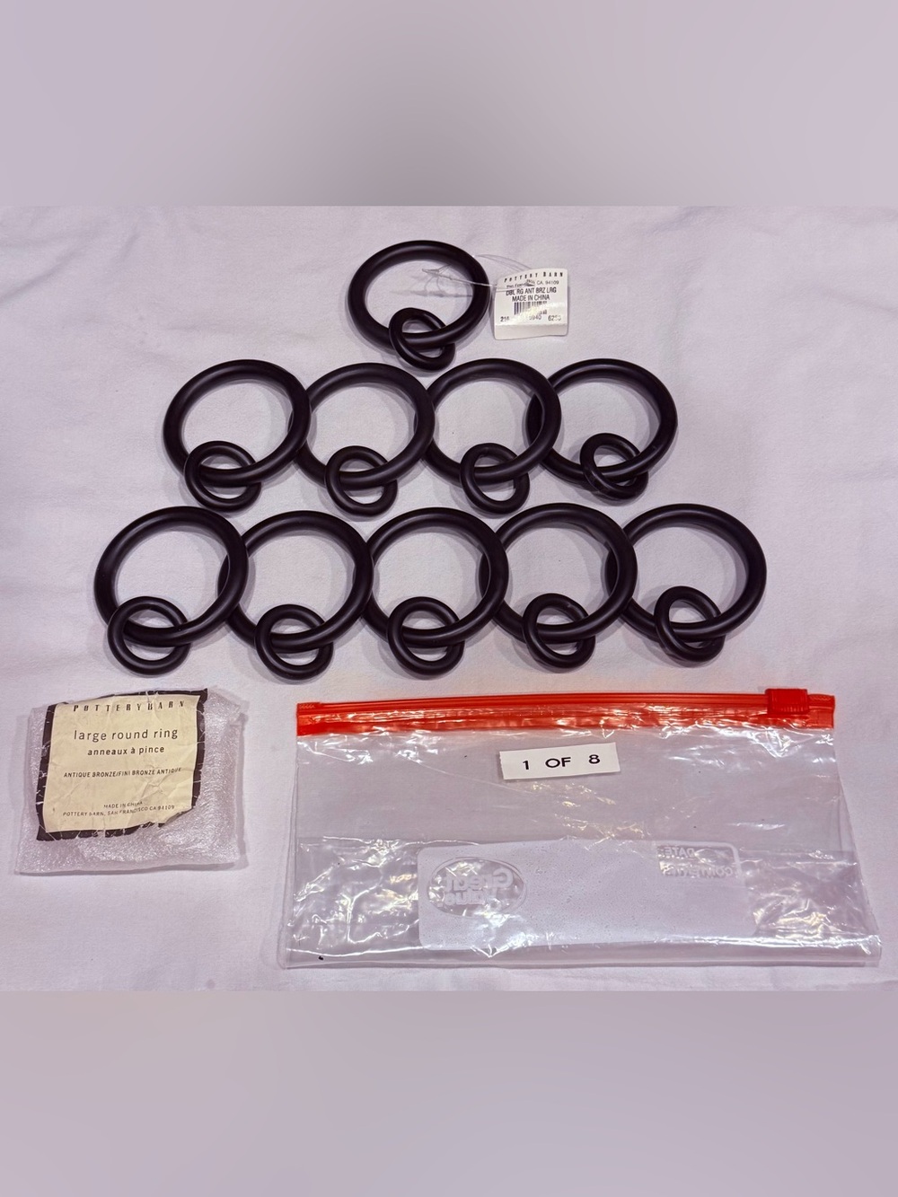Pottery Barn Quiet-Glide Curtain Rings | Antique Bronze | 1 Set